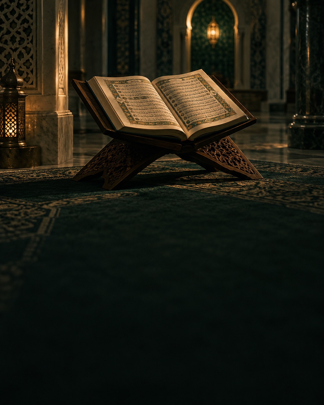 An open Quran in a mosque